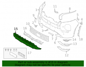 Решітка радіатора grill у зборі Mitsubishi Outlander 22-26