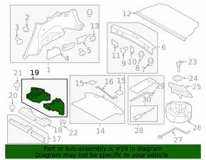 Поддон багажника правый Subaru Impreza WRX GH 08-14 5d