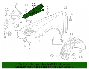 Накладка подкапотная левая Porsche Cayenne 958 11-14