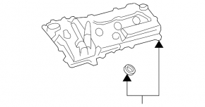 Крышка клапанная Toyota Sienna 11-20 2GRFE 3.5 задняя