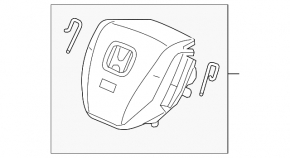 Подушка безпеки airbag в кермо водійська Honda CRV 20-22 чорна
