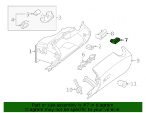 Кнопка блокировки открытия крышки багажника Mercedes W213 E 17-23 в бардачке
