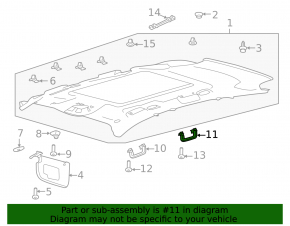 Ручка потолка задняя левая Ford Escape MK3 13-19 серая, царапины