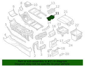 Бокс кишеня центральної консолі з підсклянником Land Rover Range Rover Velar 18-23