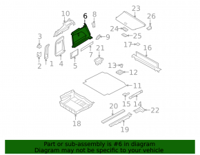 Обшивка арки передняя правая BMW X5 E70 07-13 черная