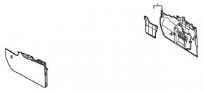 Накладка центральной консоли боковая правая Lexus RX450h 16-22 черная