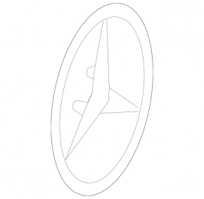 Эмблема логотип крышки багажника Mercedes W166 ML/GLE 12-19