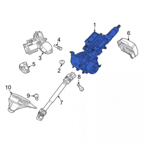 Рулевая колонка Ford Fiesta 11-19 с замком зажигания