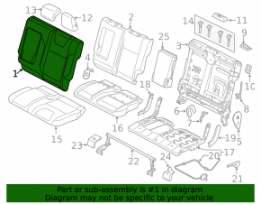 Задний ряд сидений 2 ряд Ford Escape MK3 13-14 кожа черн