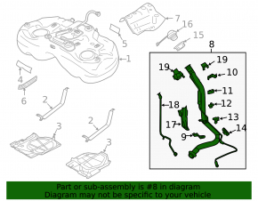 Заливная горловина топливного бака Subaru Outback 23-25
