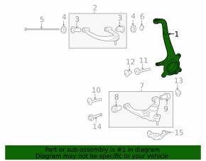 Цапфа передня права Lexus GX460 10-23
