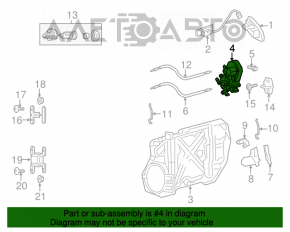 Замок двери передней левой Jeep Compass 17-26 4 пина