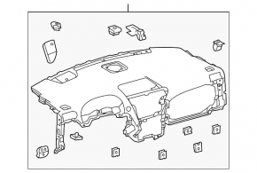 Торпедо передняя панель без AIRBAG Lexus RX450h 10-15