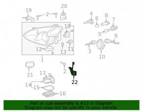 Крепление правой фары нижнее внешнее Lexus RX300 RX330 RX350 RX400h 04-09