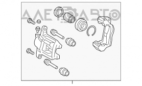 Суппорт в сборе задний правый Lexus RX350 RX450h 10-15