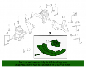 Опора АКПП с подушкой Ford Explorer 20-24 2.3T RWD