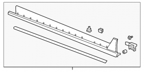 Порог правый Chevrolet Volt 16- черный, затерт, сломаны крепления, без уголка