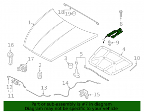 Петля капота правая Hyundai Sonata 20-26