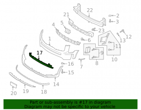 Нижняя решетка переднего бампера Kia Telluride 20-22