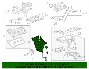 Передняя крышка двигателя Chevrolet Camaro 16-23 3,6