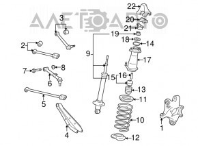 Пружина задняя правая Lexus GS300 GS350 06-11 rwd