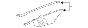 Накладка ручки двери внутренняя передняя левая Audi A4 B9 17-19 черная матовая