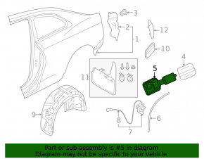 Корпус лючка бензобака Audi A5 F5 18-25 Coupe