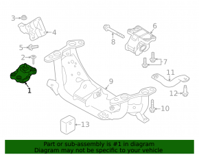 Подушка двигателя левая Land Rover Range Rover 13-21 5.0