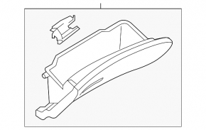 Перчаточный ящик, бардачок Infiniti Q50 14-20 бежевый