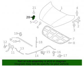 Концевик капота Hyundai Elantra UD 12-16