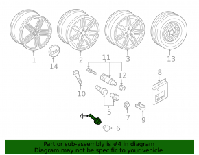 Болт колесный d19 M14x1.5 Audi Q7 4L 10-15