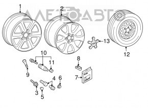 Болт колесный d19 M14x1.5 Audi Q7 4L 10-15