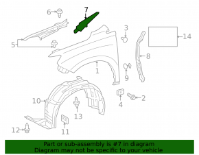 Уплотнитель решетки дворников правый Lexus RX350 RX450h 10-15