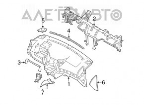 Торпедо передня панель без Airbag Hyundai Sonata 11-15