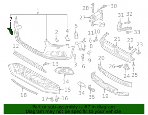 Заглушка буксировочного крюка переднего бампера Audi A5 F5 18-19