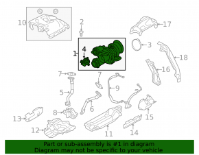 Турбина левая BMW X5 F15 14-18 4.4T