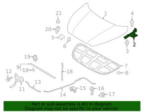 Петля капота правая Hyundai Elantra UD 11-16
