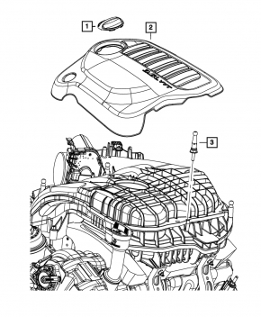 Накладка двигателя Chrysler 200 11-14 2.4