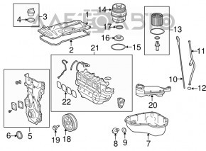 Крышка клапанная Toyota Highlander 14-19 2.7 1ARFE