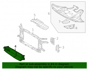 Дефлектор радиатора нижний Hyundai Tucson 22-26 1.6T HEV