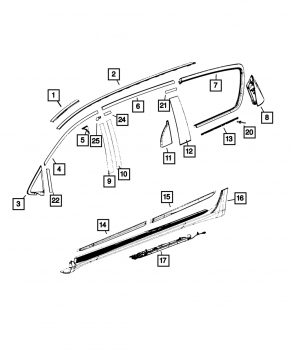 Порог правый Chrysler Pacifica 17-26