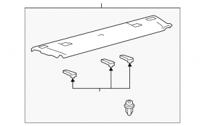Полка задняя Lexus ES300h ES350 13-18 черн под шторку и динамики Mark Levinson