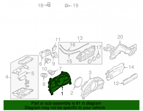 Щиток приборов Mazda 3 14-16 BM без дисплея, без тахометра