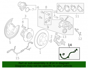 Шланг тормозной задний левый Honda Civic XI FE/FL 22-24