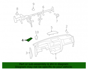 Решетка динамика торпеды правая Toyota Sequoia 08-16