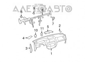 Решетка динамика торпеды правая Toyota Sequoia 08-16