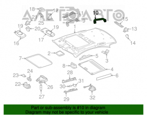 Ручка потолка задняя Mercedes W221