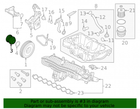 Шкив коленвала Volvo V90 17-21 T5 2.0T