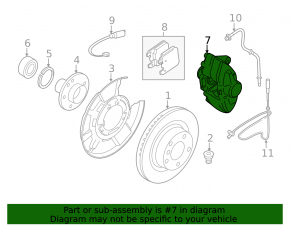 Суппорт в сборе задний правый BMW 4 F32/33/36 14-20 M Sport