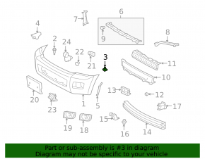 Крепление переднего бампера левое Lexus RX300 98-03